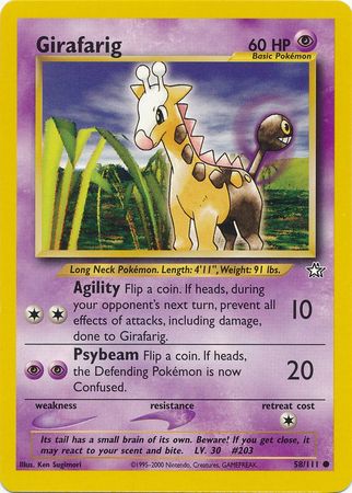 Girafarig (58/111) [Neo Genesis Unlimited] | Black Swamp Games