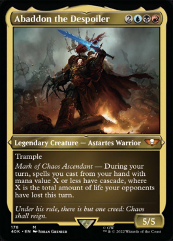 Abaddon the Despoiler (Display Commander) (Surge Foil) [Universes Beyond: Warhammer 40,000] | Black Swamp Games
