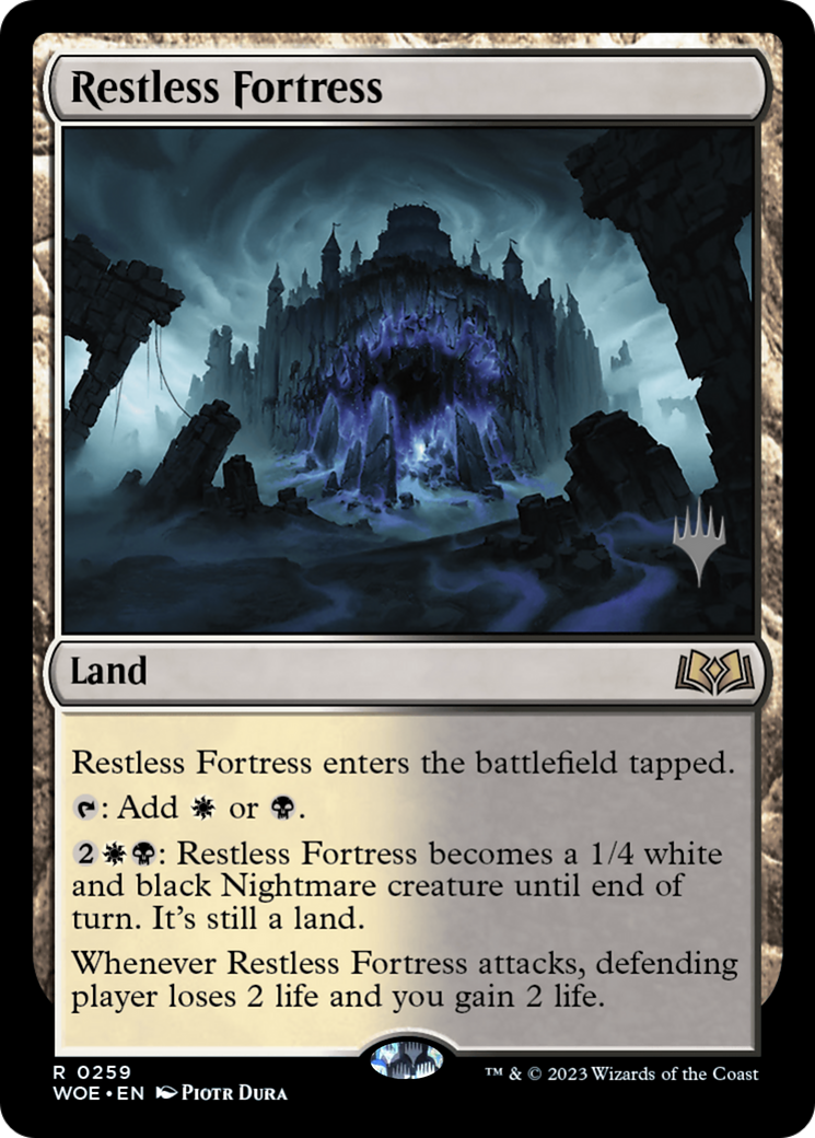 Restless Fortress (Promo Pack) [Wilds of Eldraine Promos] | Black Swamp Games