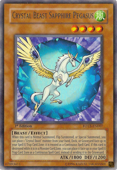 Crystal Beast Sapphire Pegasus [FOTB-EN007] Ultra Rare | Black Swamp Games