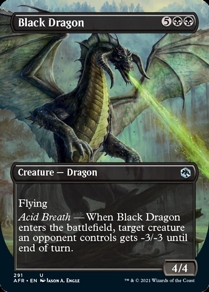 Black Dragon (Borderless Alternate Art) [Dungeons & Dragons: Adventures in the Forgotten Realms] | Black Swamp Games