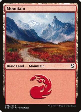 Mountain (303) [Commander 2018] | Black Swamp Games