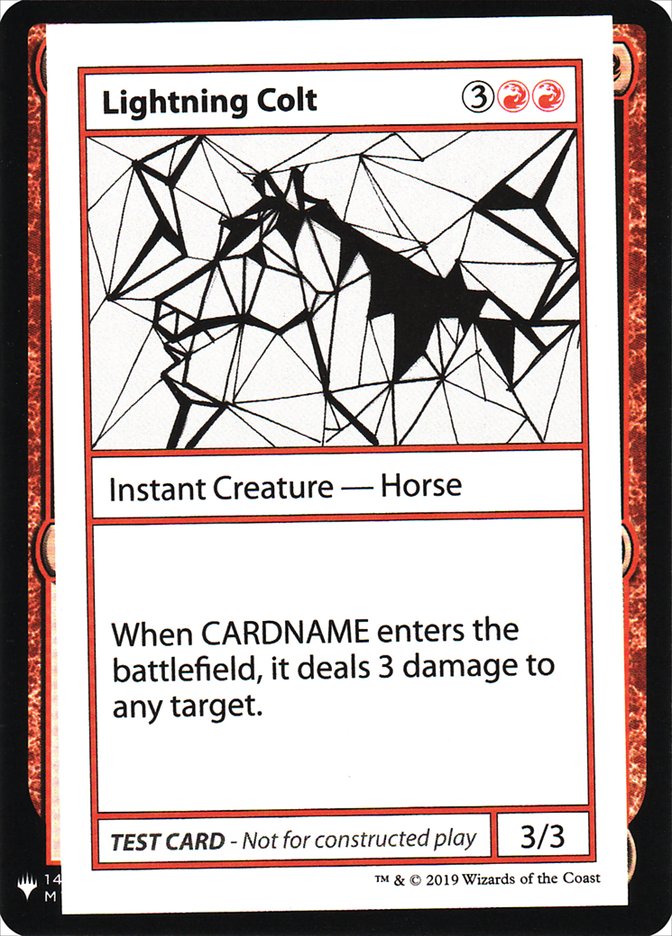 Lightning Colt [Mystery Booster Playtest Cards] | Black Swamp Games