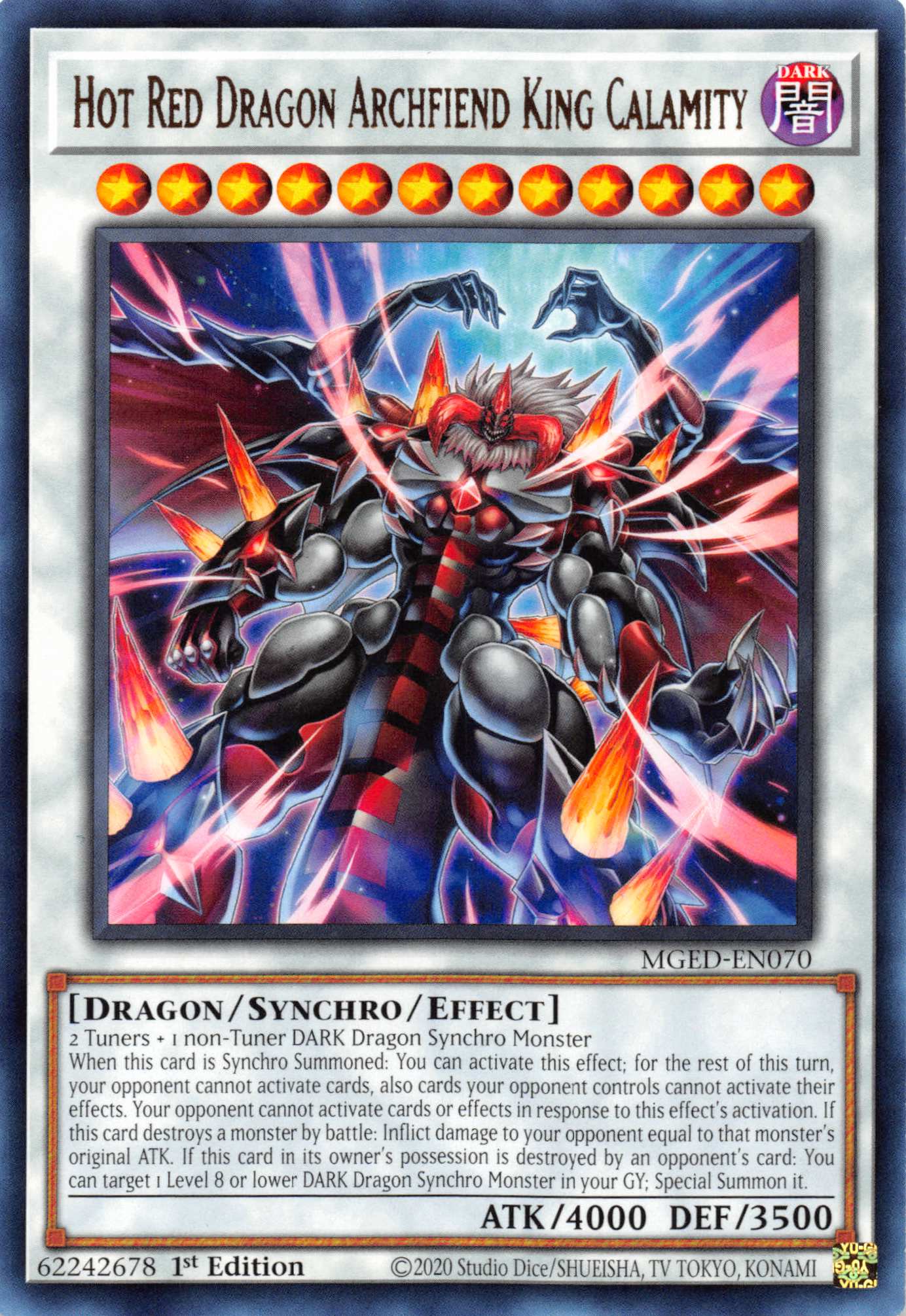 Hot Red Dragon Archfiend King Calamity [MGED-EN070] Rare | Black Swamp Games