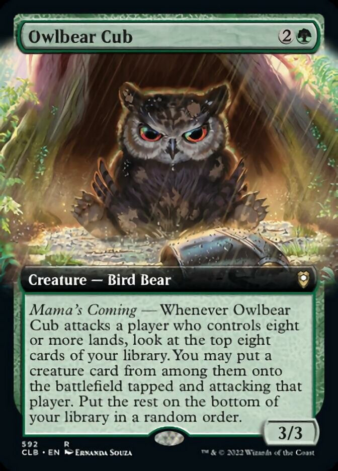 Owlbear Cub (Extended Art) [Commander Legends: Battle for Baldur's Gate] | Black Swamp Games