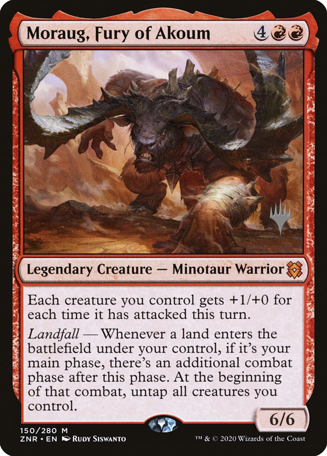 Moraug, Fury of Akoum (Promo Pack) [Zendikar Rising Promos] | Black Swamp Games