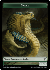 Snake // Morph Double-Sided Token [Murders at Karlov Manor Commander Tokens] | Black Swamp Games