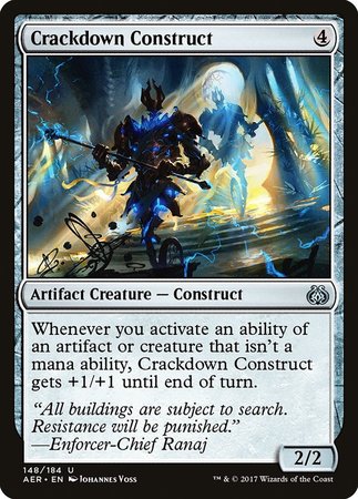 Crackdown Construct [Aether Revolt] | Black Swamp Games