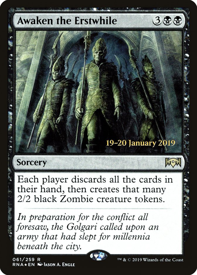 Awaken the Erstwhile [Ravnica Allegiance Prerelease Promos] | Black Swamp Games