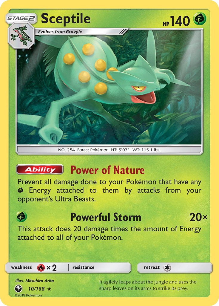 Sceptile (10/168) (Theme Deck Exclusive) [Sun & Moon: Celestial Storm] | Black Swamp Games