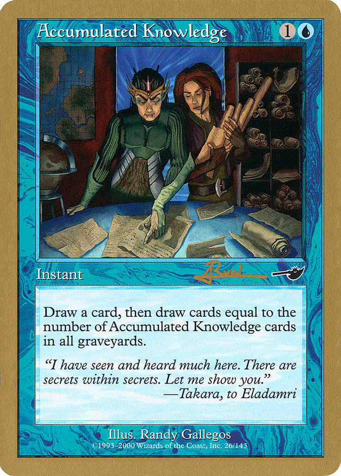 Accumulated Knowledge (Antoine Ruel) [World Championship Decks 2001] | Black Swamp Games