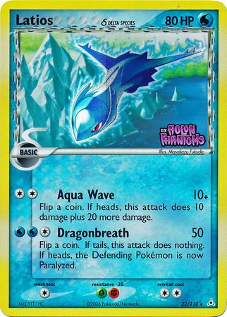 Latios (22/110) (Delta Species) (Stamped) [EX: Holon Phantoms] | Black Swamp Games