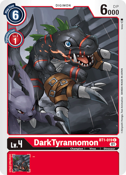 DarkTyrannomon [BT1-019] (Alternative Art) [Starter Deck: Gallantmon] | Black Swamp Games