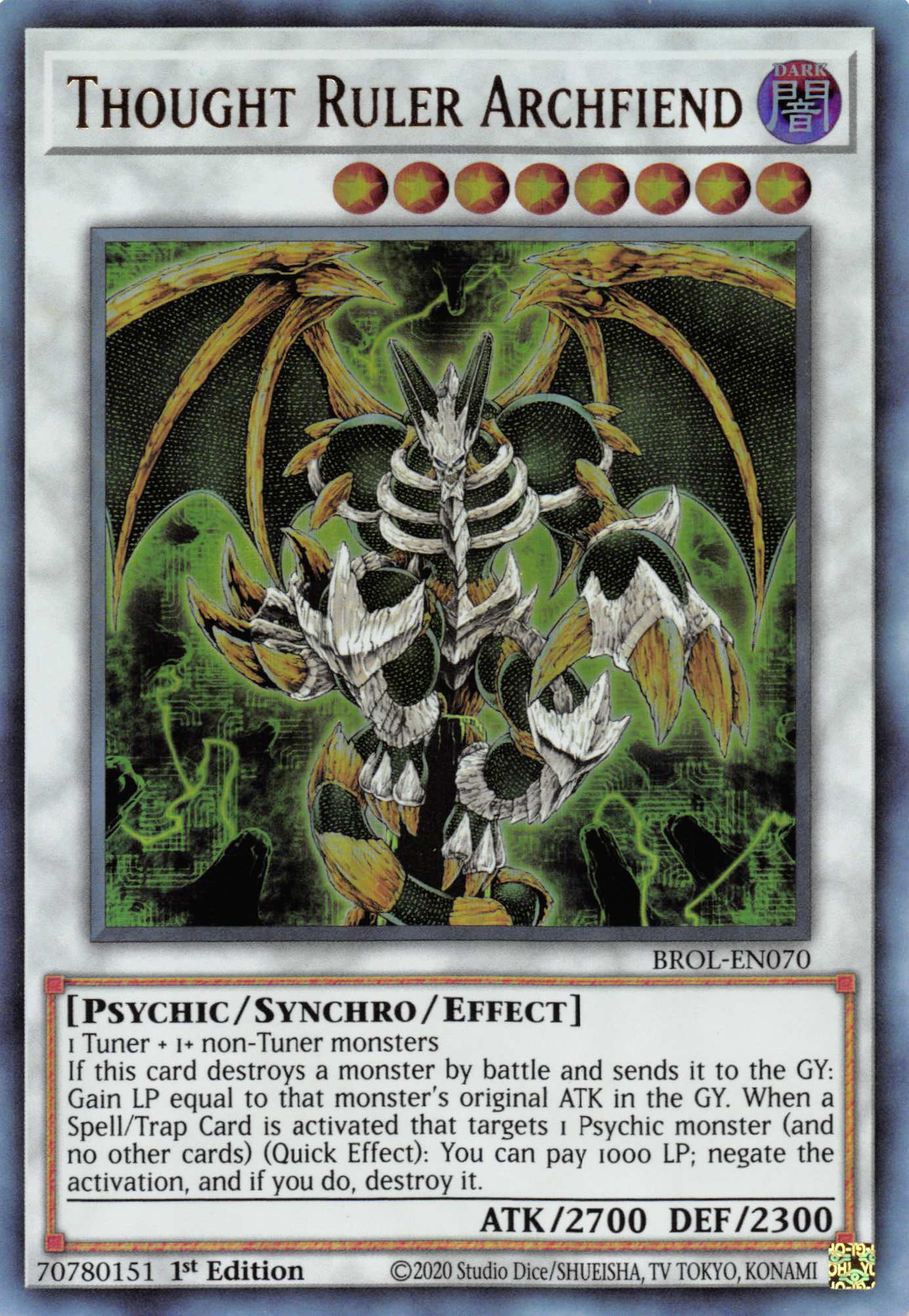 Thought Ruler Archfiend [BROL-EN070] Ultra Rare | Black Swamp Games