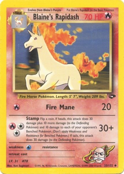 Blaine's Rapidash (33/132) [Gym Challenge Unlimited] | Black Swamp Games