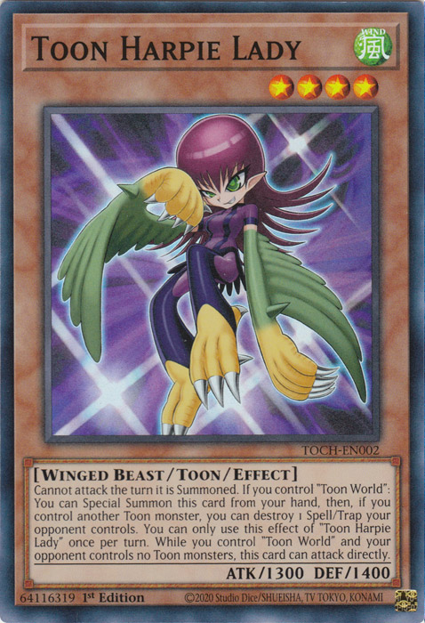 Toon Harpie Lady [TOCH-EN002] Super Rare | Black Swamp Games