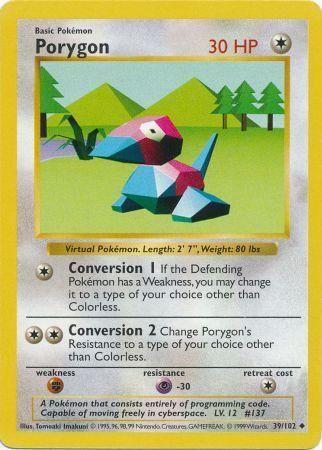 Porygon (39/102) [Base Set Shadowless Unlimited] | Black Swamp Games