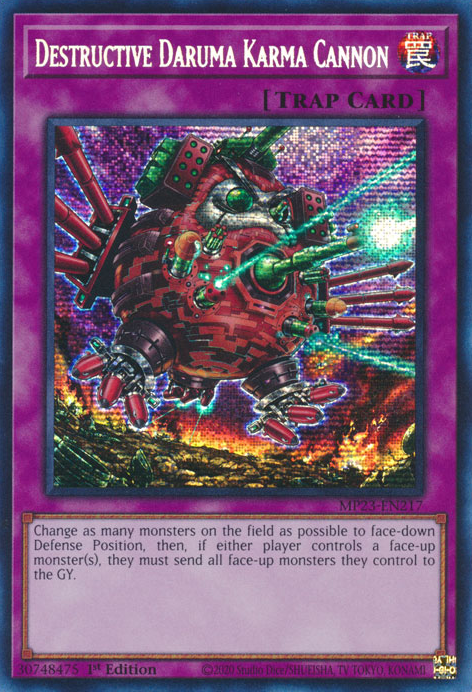 Destructive Daruma Karma Cannon [MP23-EN217] Prismatic Secret Rare | Black Swamp Games