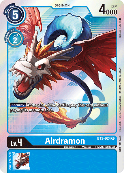 Airdramon [BT3-024] (Buy-A-Box Promo) [Release Special Booster Ver.1.5 Promos] | Black Swamp Games