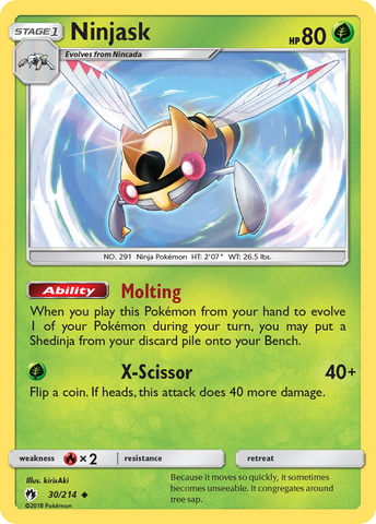 Card Shaymin 33/214 da coleção Lost Thunder