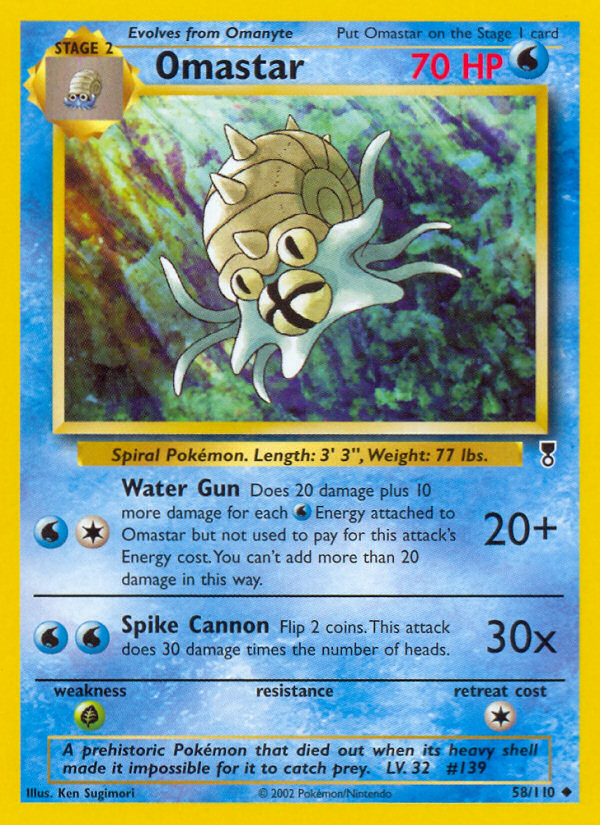 Omastar (58/110) [Legendary Collection] | Black Swamp Games