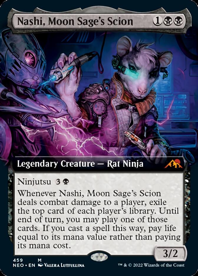 Nashi, Moon Sage's Scion (Extended Art) [Kamigawa: Neon Dynasty] | Black Swamp Games