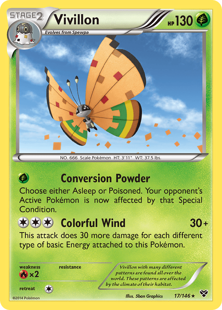 Vivillon (17/146) (High Plains Form/Orange Wings) [XY: Base Set] | Black Swamp Games