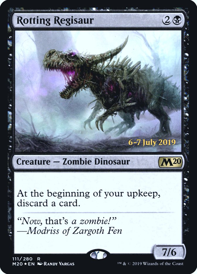 Rotting Regisaur  [Core Set 2020 Prerelease Promos] | Black Swamp Games