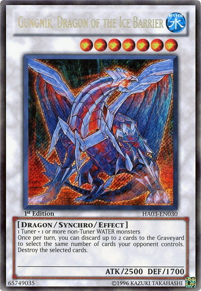 Gungnir, Dragon of the Ice Barrier [HA03-EN030] Secret Rare | Black Swamp Games