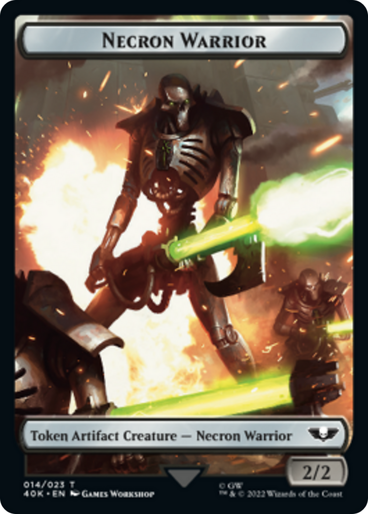 Necron Warrior // Insect Double-Sided (Surge Foil) [Warhammer 40,000 Tokens] | Black Swamp Games