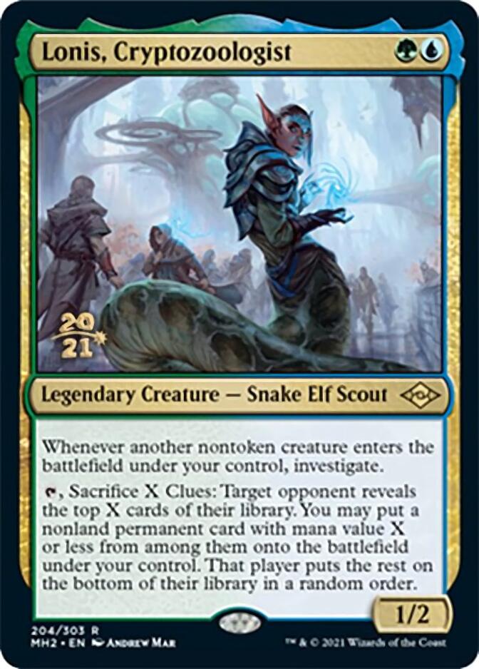 Lonis, Cryptozoologist [Modern Horizons 2 Prerelease Promos] | Black Swamp Games