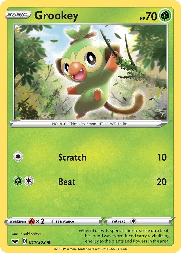 Grookey (011/202) [Sword & Shield: Base Set] | Black Swamp Games