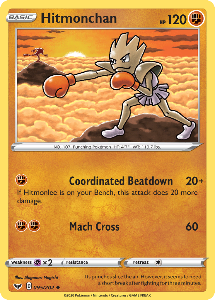 Hitmonchan (095/202) [Sword & Shield: Base Set] | Black Swamp Games