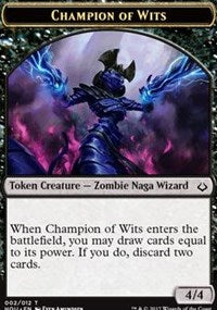Champion of Wits // Warrior Double-sided Token [Hour of Devastation Tokens] | Black Swamp Games