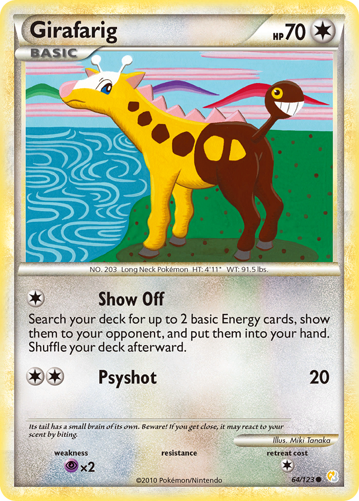 Girafarig (64/123) [HeartGold & SoulSilver: Base Set] | Black Swamp Games