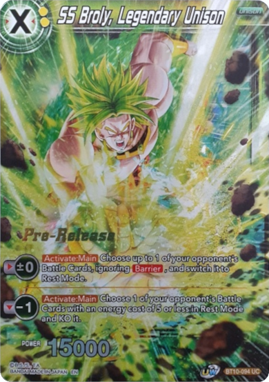 SS Broly, Legendary Unison (BT10-094) [Rise of the Unison Warrior Prerelease Promos] | Black Swamp Games