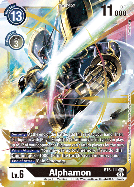 Alphamon [BT6-111] [Double Diamond] | Black Swamp Games