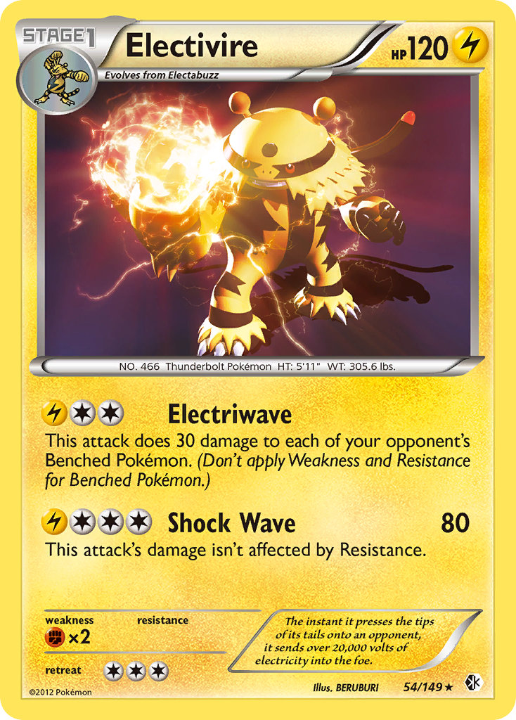 Electivire (54/149) [Black & White: Boundaries Crossed] | Black Swamp Games