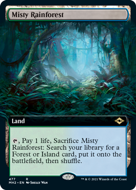 Misty Rainforest (Extended Art) [Modern Horizons 2] | Black Swamp Games