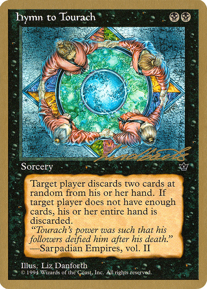 Hymn to Tourach (Circle) (Leon Lindback) [Pro Tour Collector Set] | Black Swamp Games