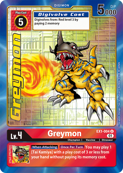 Greymon [EX1-004] (Alternate Art) [Classic Collection] | Black Swamp Games