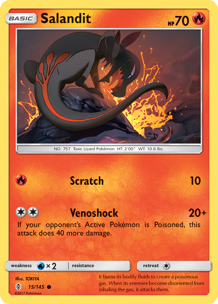 Salandit (15/145) [Sun & Moon: Guardians Rising] | Black Swamp Games