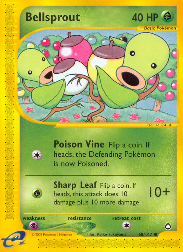 Bellsprout (68/147) [Aquapolis] | Black Swamp Games