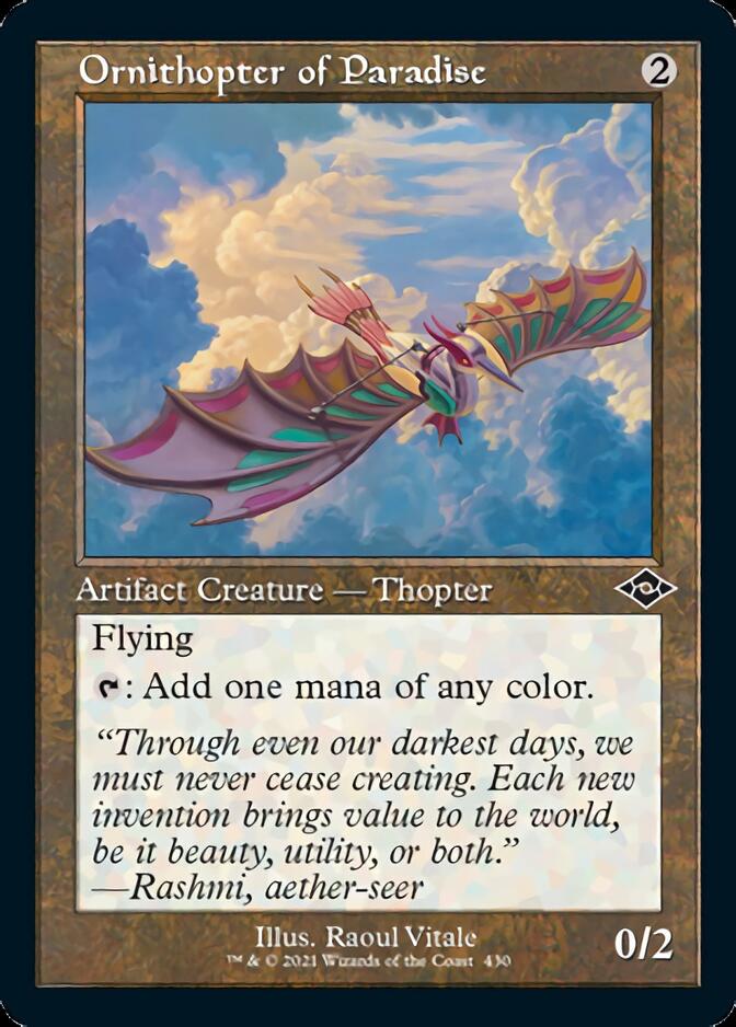 Ornithopter of Paradise (Retro Foil Etched) [Modern Horizons 2] | Black Swamp Games