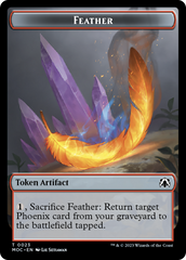 Feather // Servo Double-Sided Token [March of the Machine Commander Tokens] | Black Swamp Games