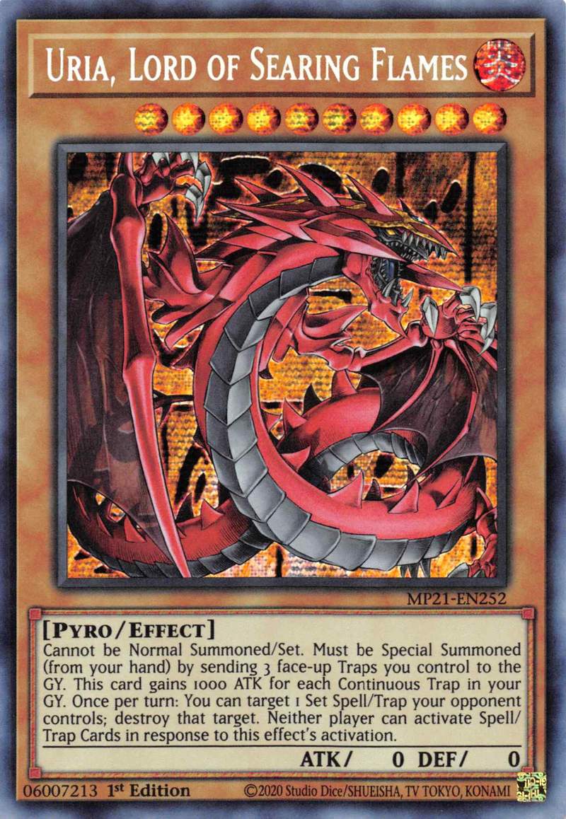 Uria, Lord of Searing Flames [MP21-EN252] Prismatic Secret Rare | Black Swamp Games