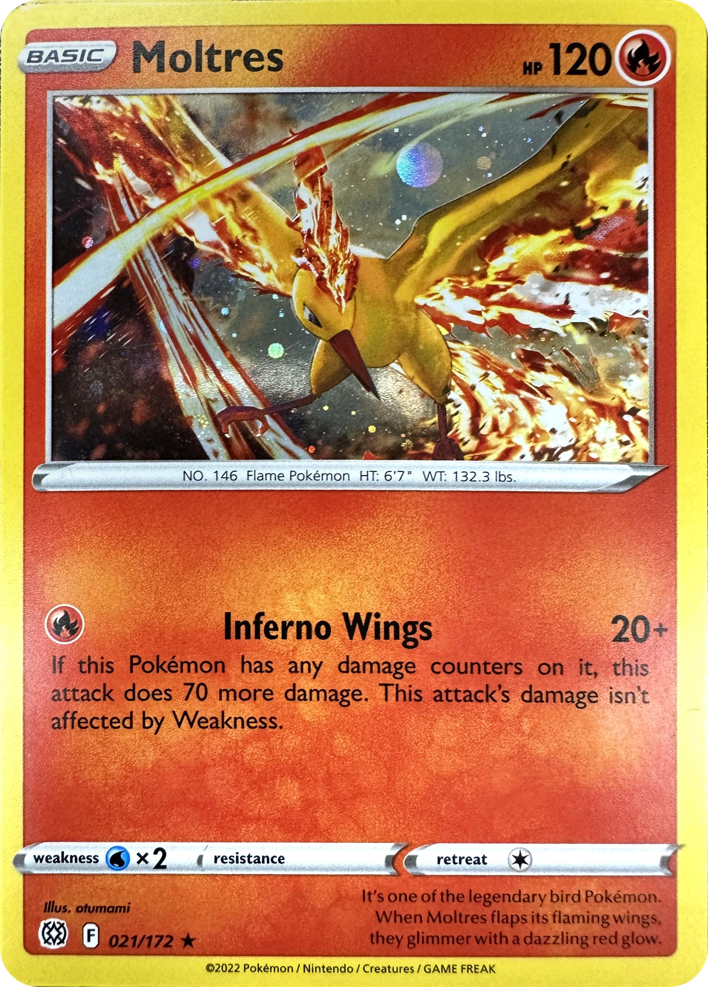 Moltres (021/172) (Cosmos Holo) [Sword & Shield: Brilliant Stars] | Black Swamp Games