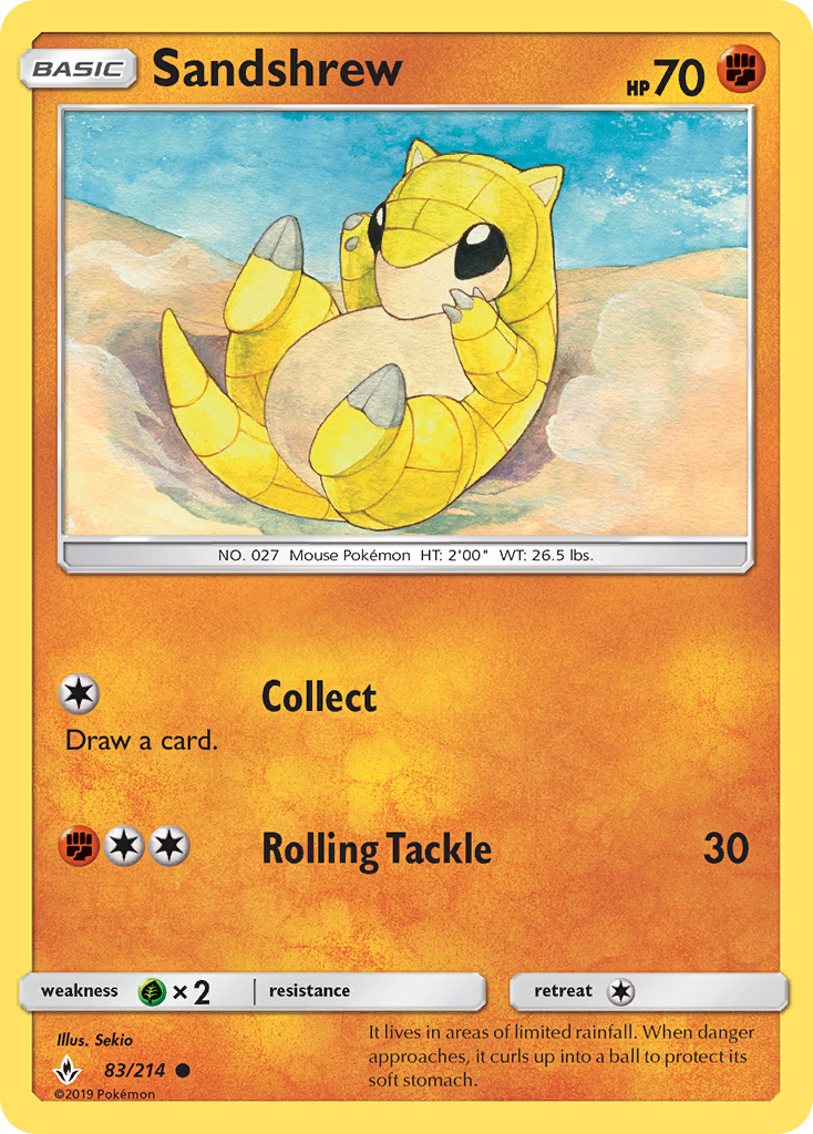 Sandshrew (83/214) [Sun & Moon: Unbroken Bonds] | Black Swamp Games