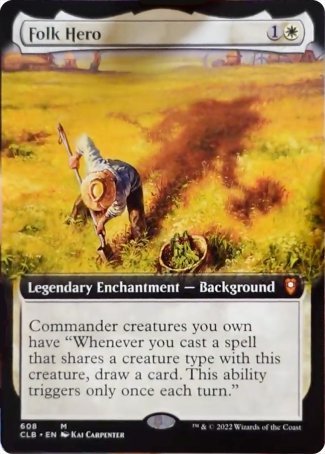 Folk Hero (Extended Art) [Commander Legends: Battle for Baldur's Gate] | Black Swamp Games