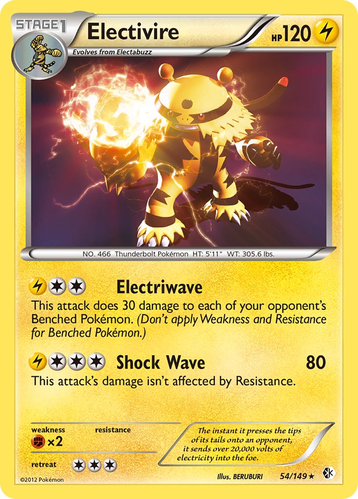 Electivire (54/149) (Theme Deck Exclusive) [Black & White: Boundaries Crossed] | Black Swamp Games